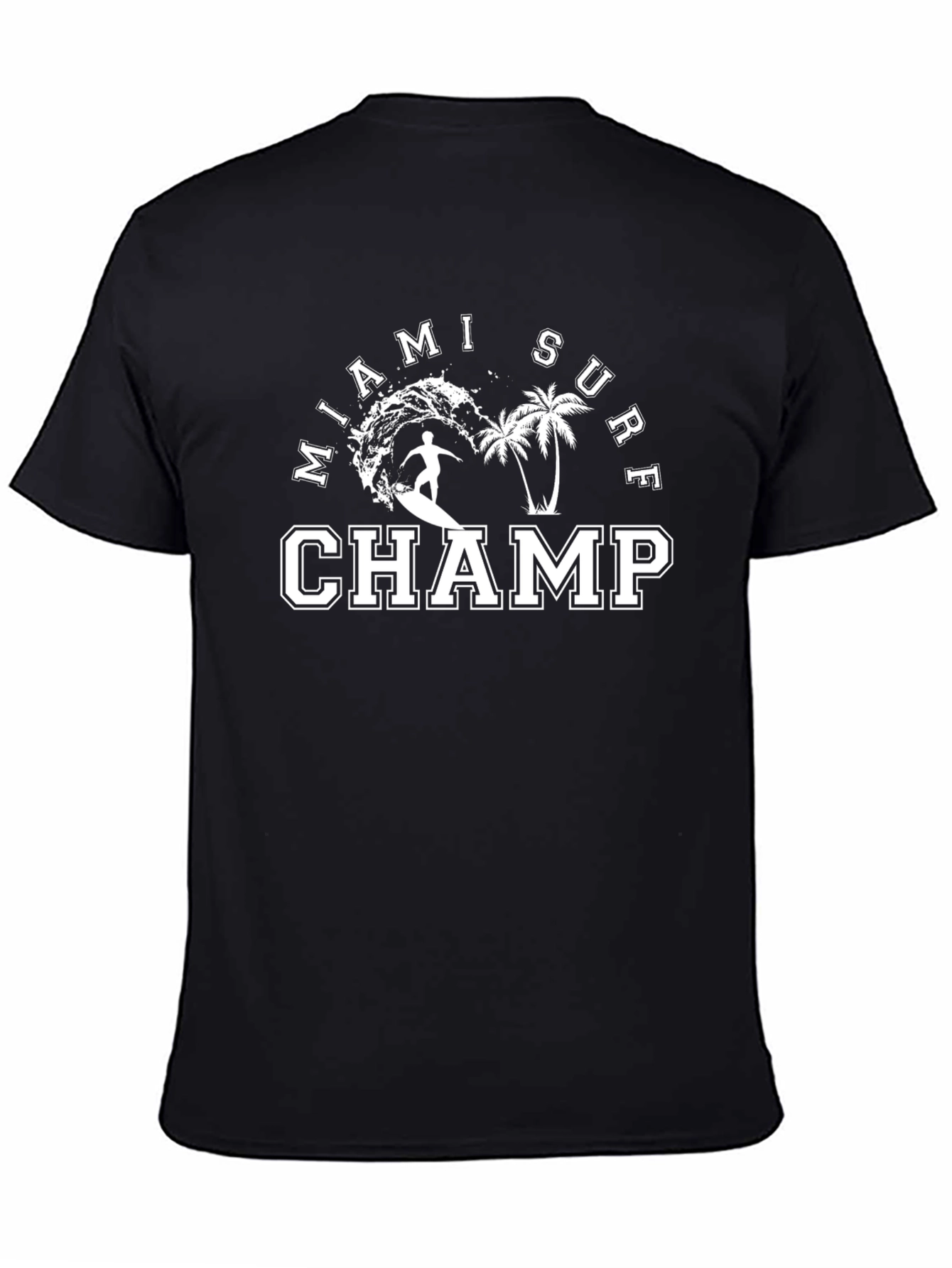 Miami Surf Champ Graphic Tee - Black