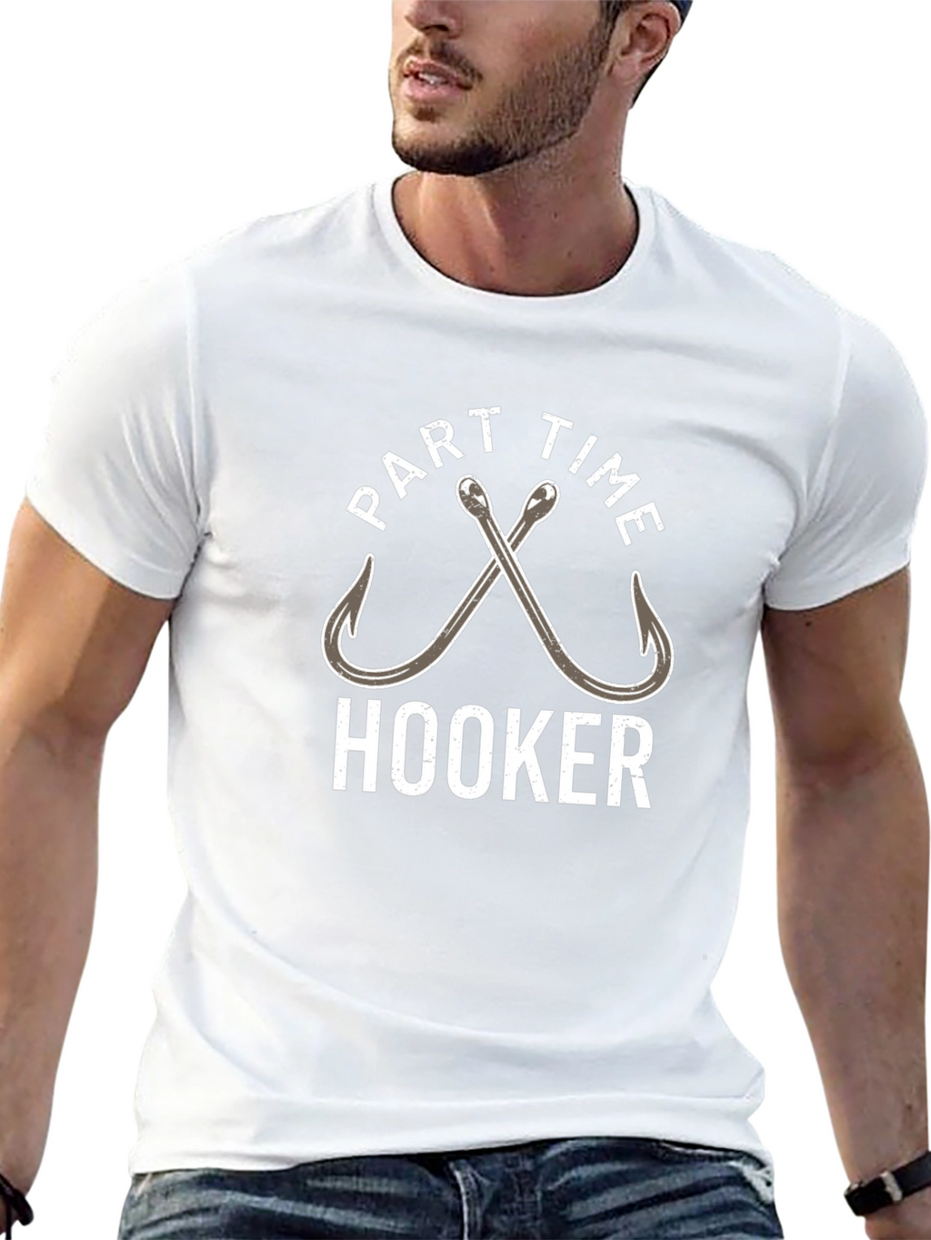 Part Time Hooker Fishing T-Shirt - Novelty Tee