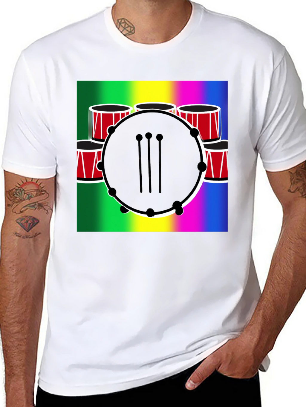 Musical Drum Graphic T-Shirt