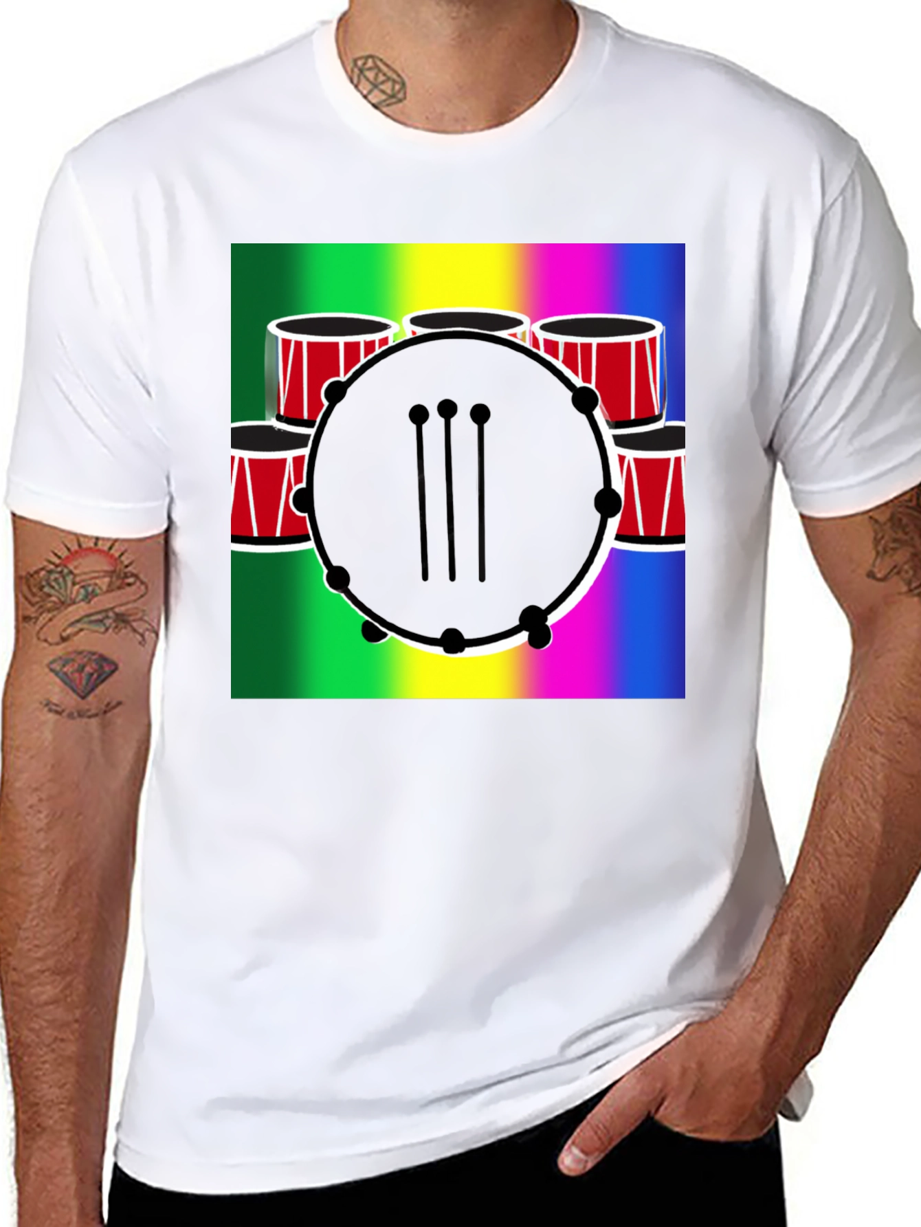 Musical Drum Graphic T-Shirt
