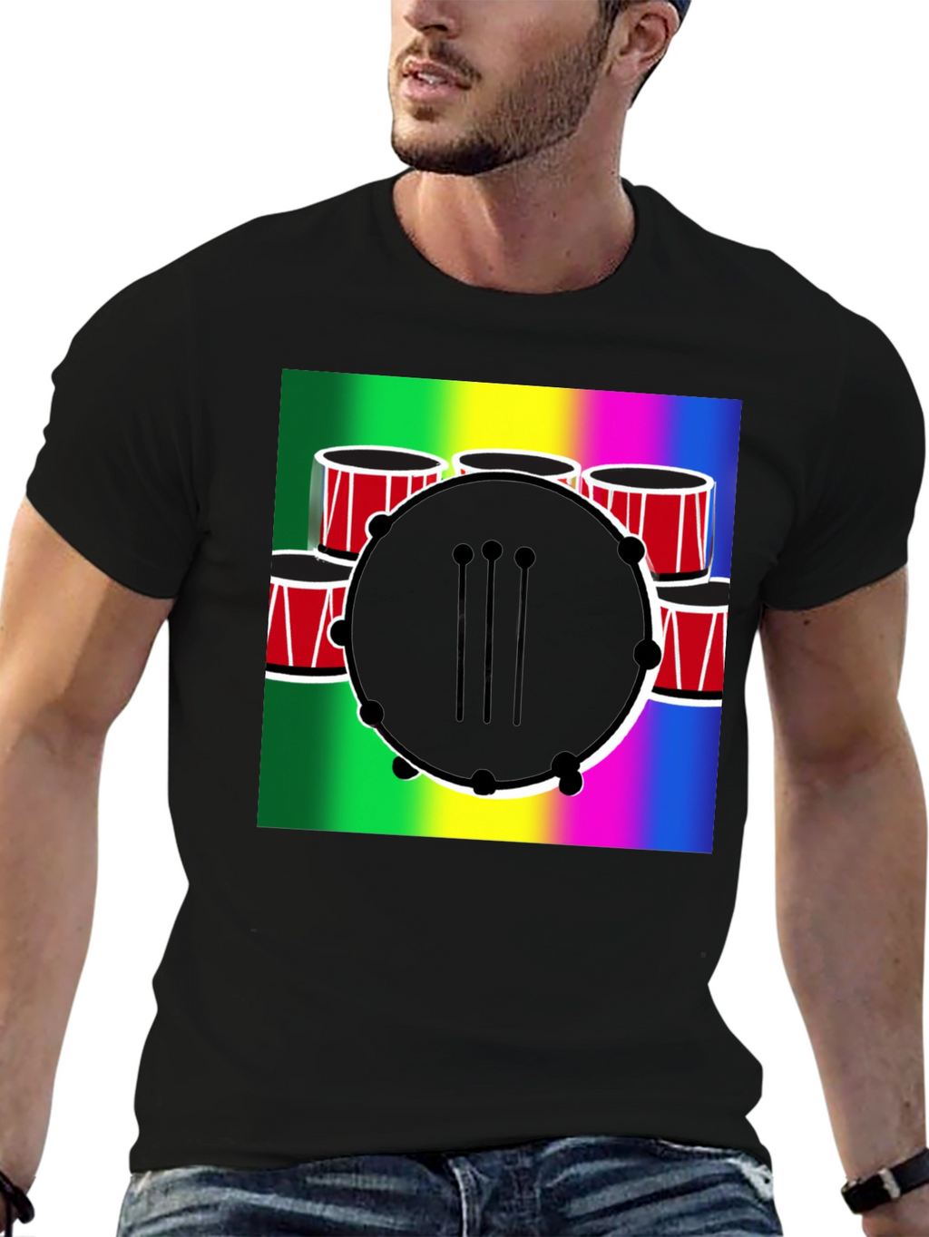 Musical Drum Graphic T-Shirt