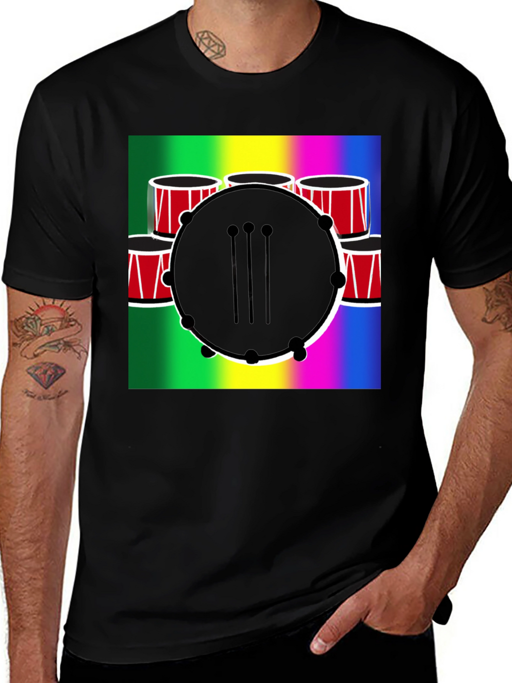 Musical Drum Graphic T-Shirt