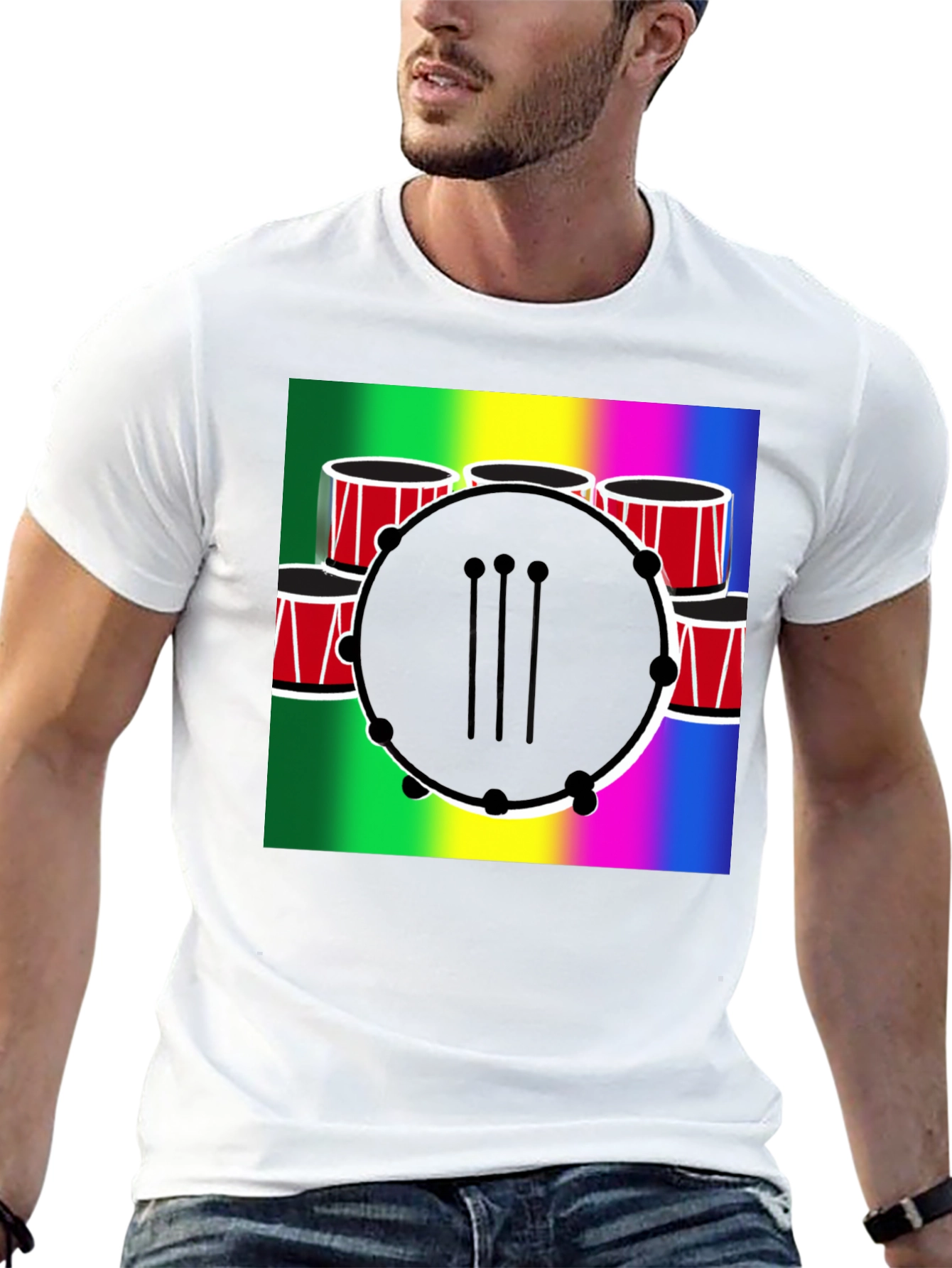 Musical Drum Graphic T-Shirt