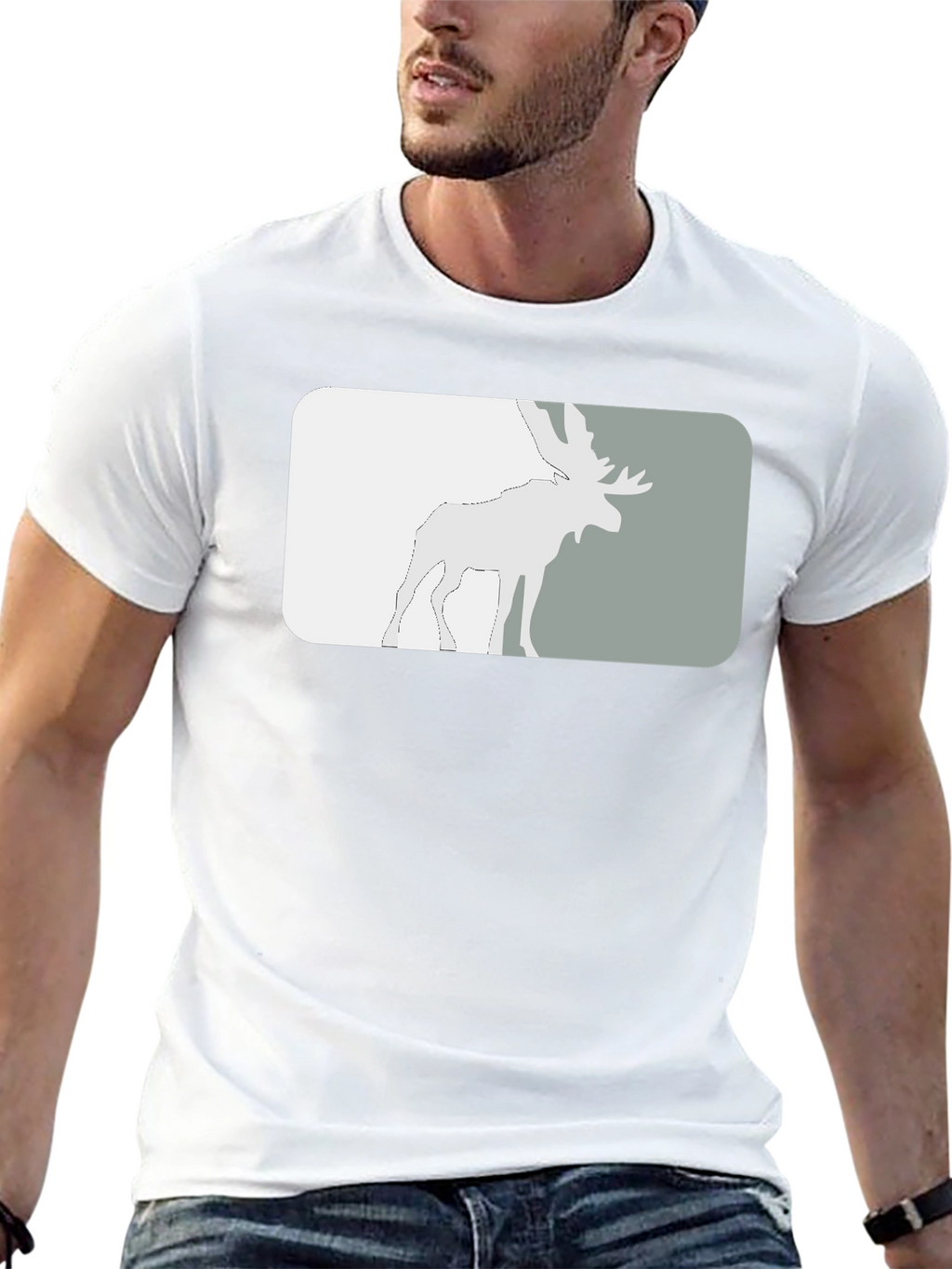 Moose Graphic Tee - Stylish Black T-Shirt