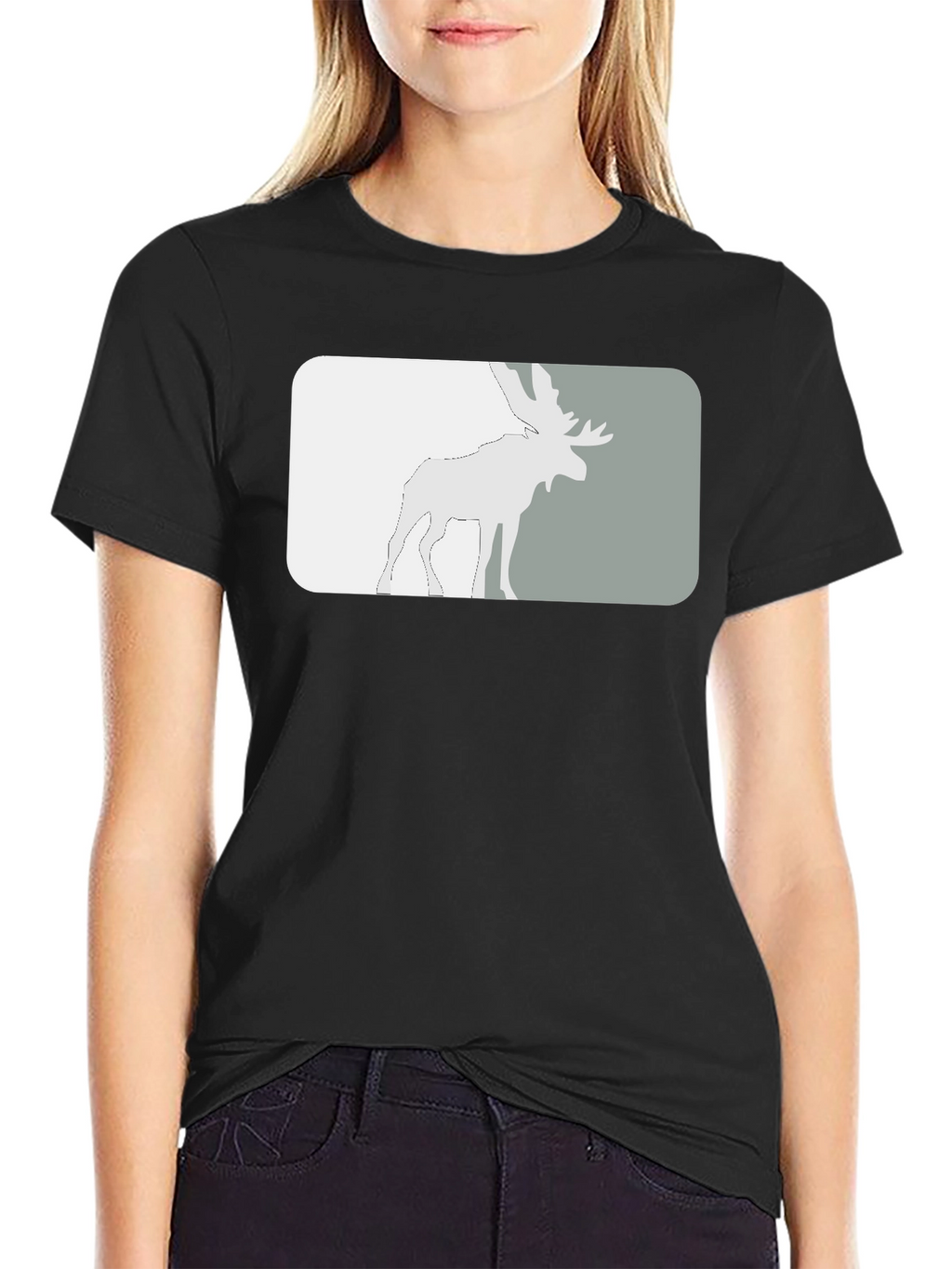 Moose Graphic Tee - Stylish Black T-Shirt
