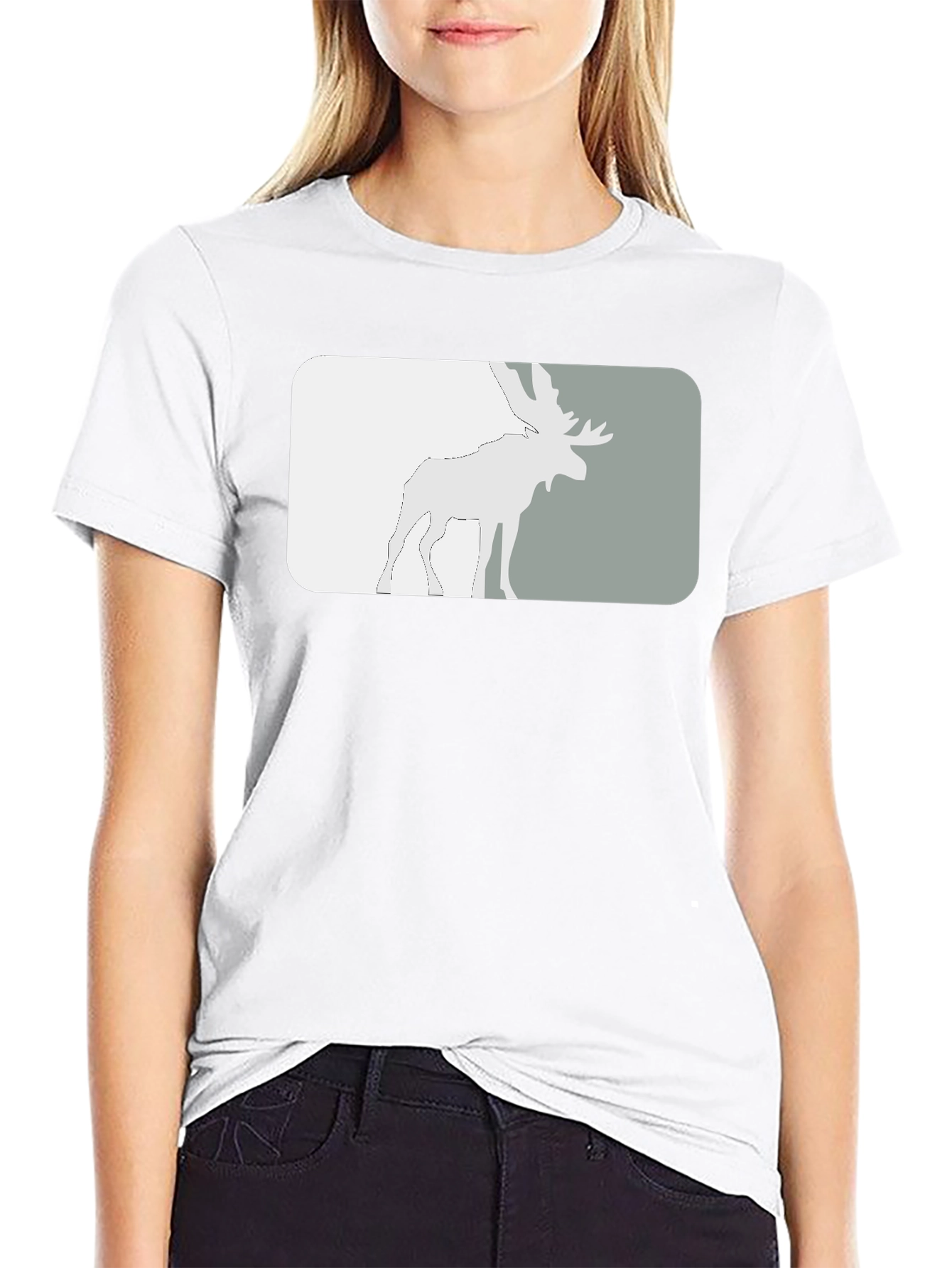 Moose Graphic Tee - Stylish Black T-Shirt