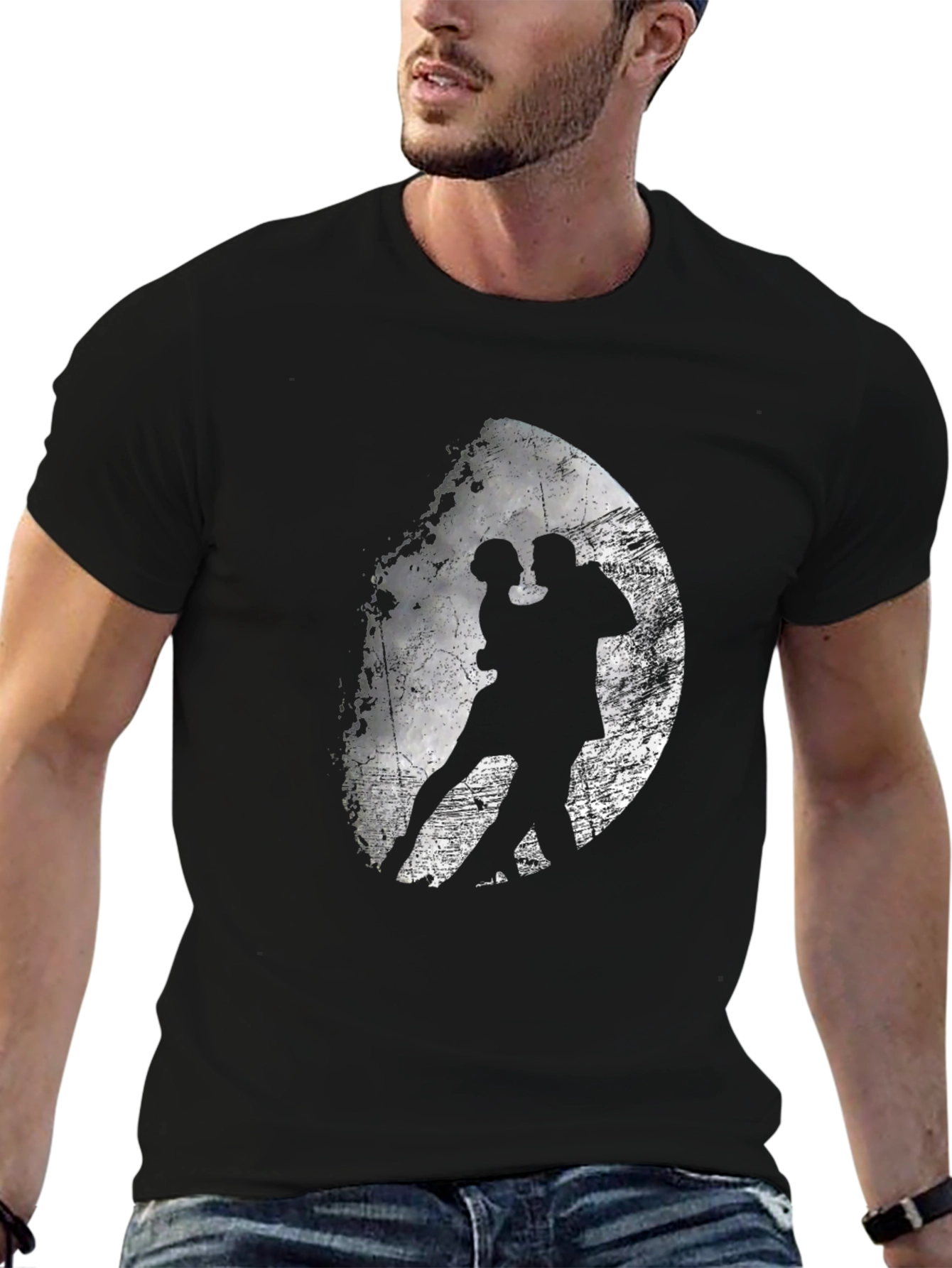 Tango Dance Graphic Tee - Black Cotton Blend