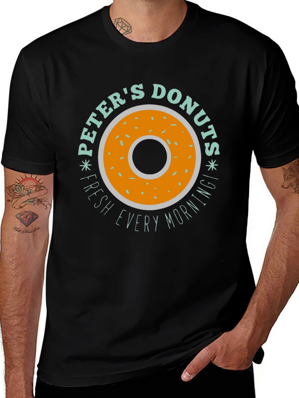 Peters Donuts Graphic Tee - Fresh Daily Design