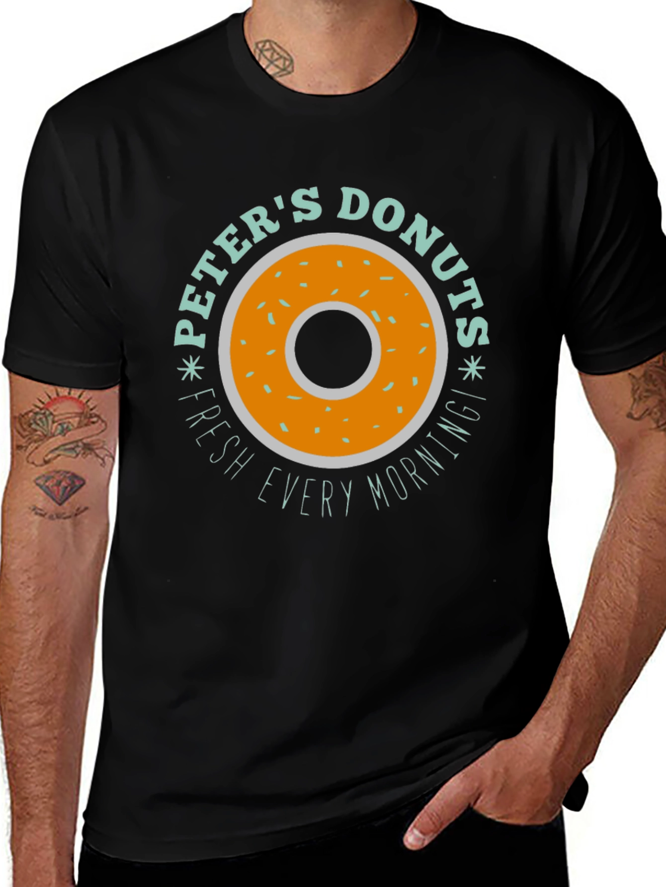 Peters Donuts Graphic Tee - Fresh Daily Design