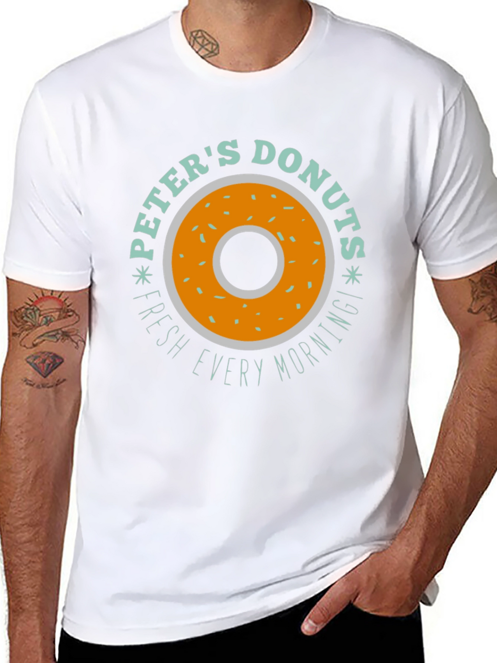 Peters Donuts Graphic Tee - Fresh Daily Design