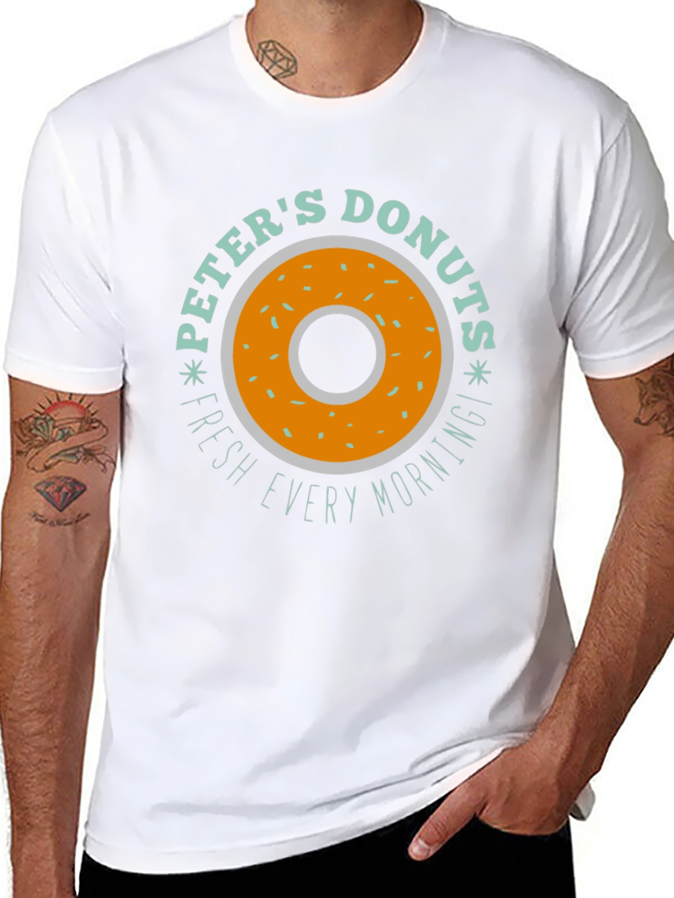 Peters Donuts Graphic Tee - Fresh Daily Design