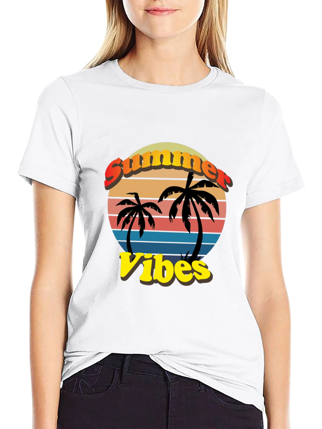Summer Vibes T-Shirt - Palm Tree Graphic