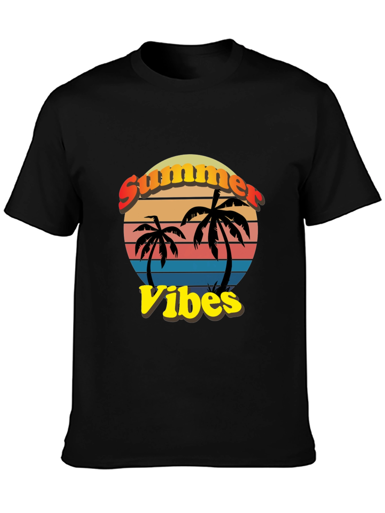 Summer Vibes T-Shirt - Palm Tree Graphic