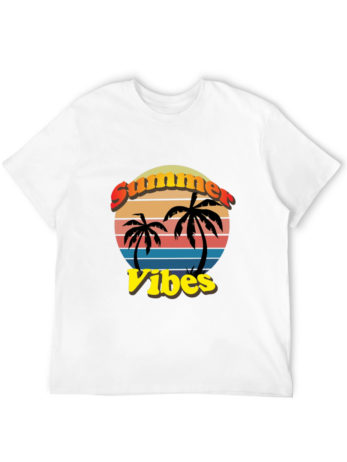 Summer Vibes T-Shirt - Palm Tree Graphic