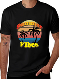 Summer Vibes T-Shirt - Palm Tree Graphic
