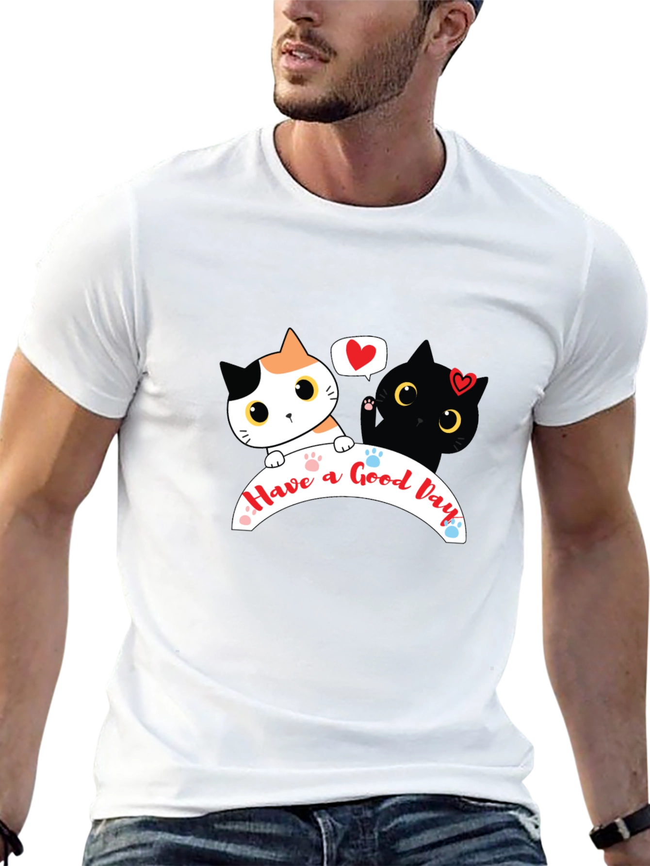 Cute Cats Graphic T-Shirt - Have a Good Day