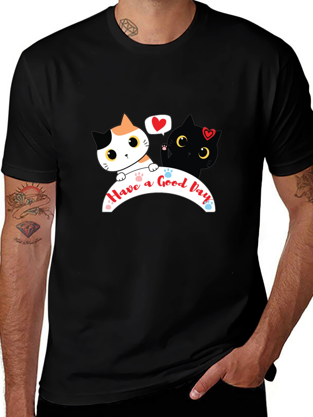 Cute Cats Graphic T-Shirt - Have a Good Day
