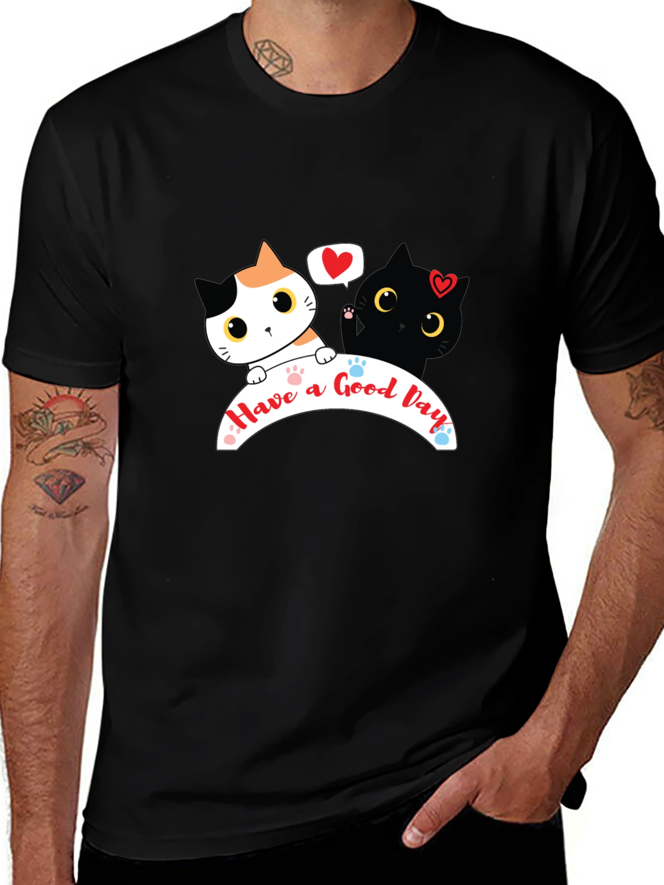 Cute Cats Graphic T-Shirt - Have a Good Day