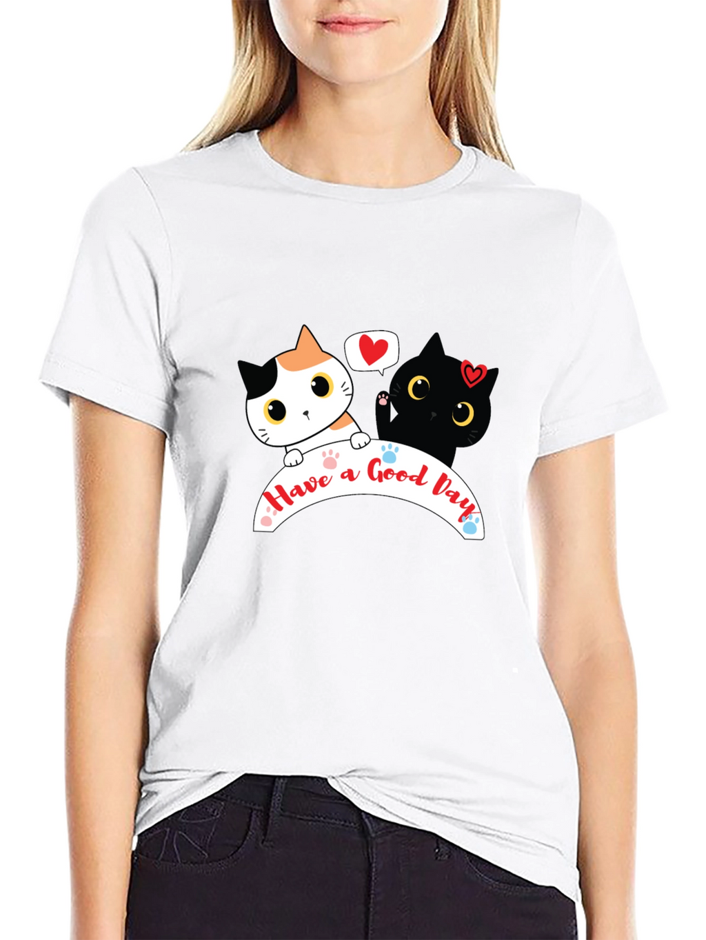Cute Cats Graphic T-Shirt - Have a Good Day