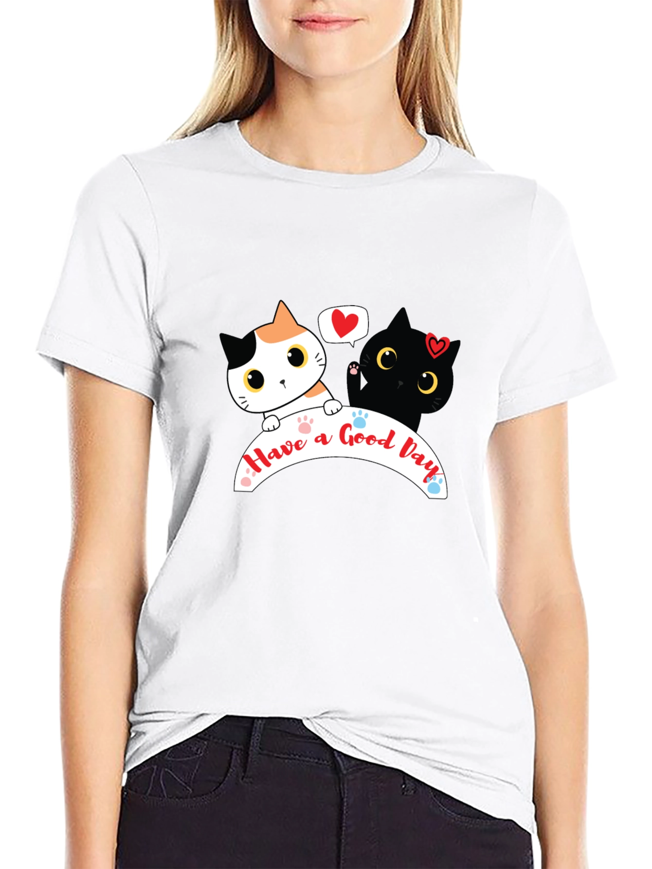 Cute Cats Graphic T-Shirt - Have a Good Day