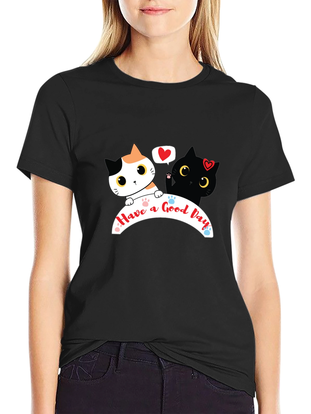 Cute Cats Graphic T-Shirt - Have a Good Day