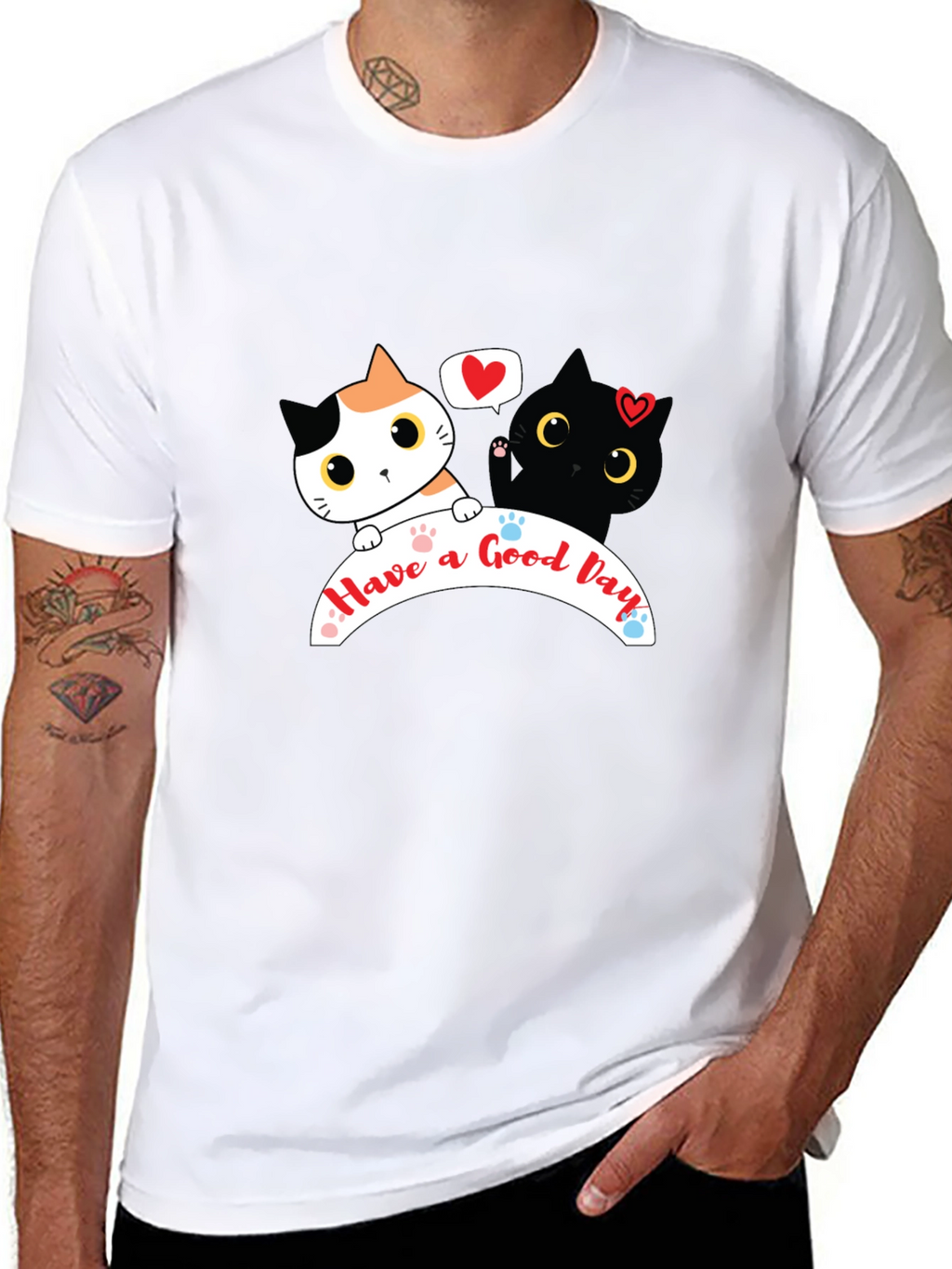 Cute Cats Graphic T-Shirt - Have a Good Day
