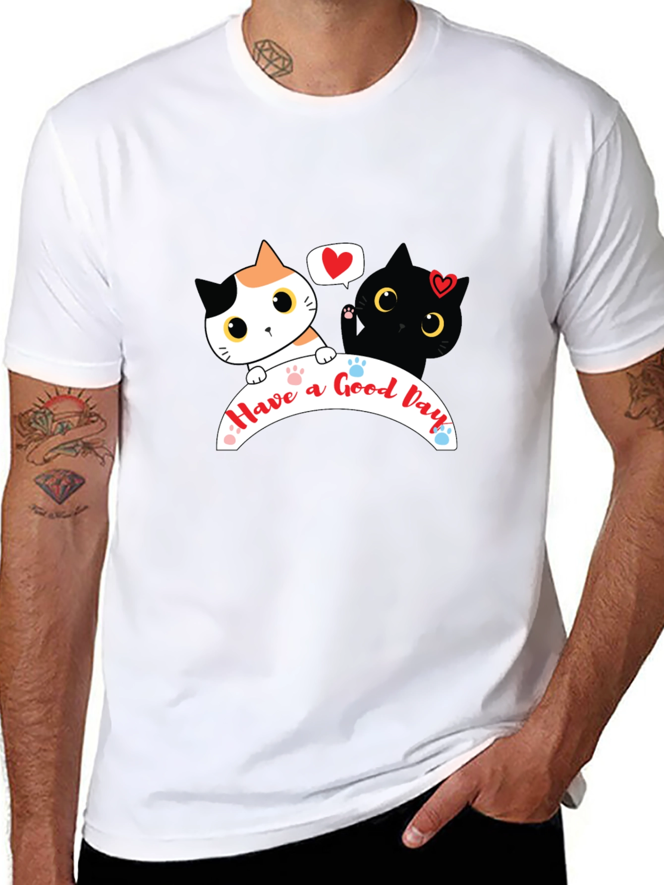 Cute Cats Graphic T-Shirt - Have a Good Day
