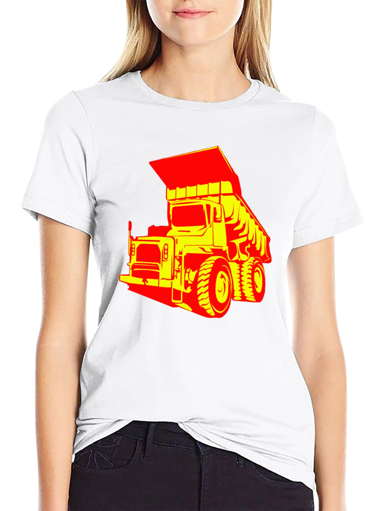 Bold Graphic Tee - Dump Truck Design