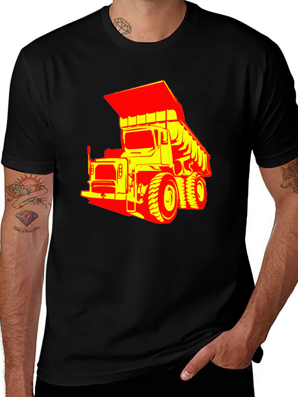 Bold Graphic Tee - Dump Truck Design