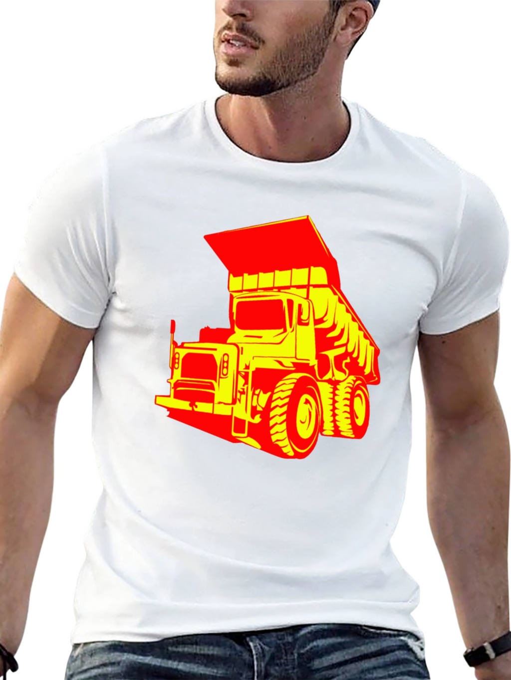 Bold Graphic Tee - Dump Truck Design