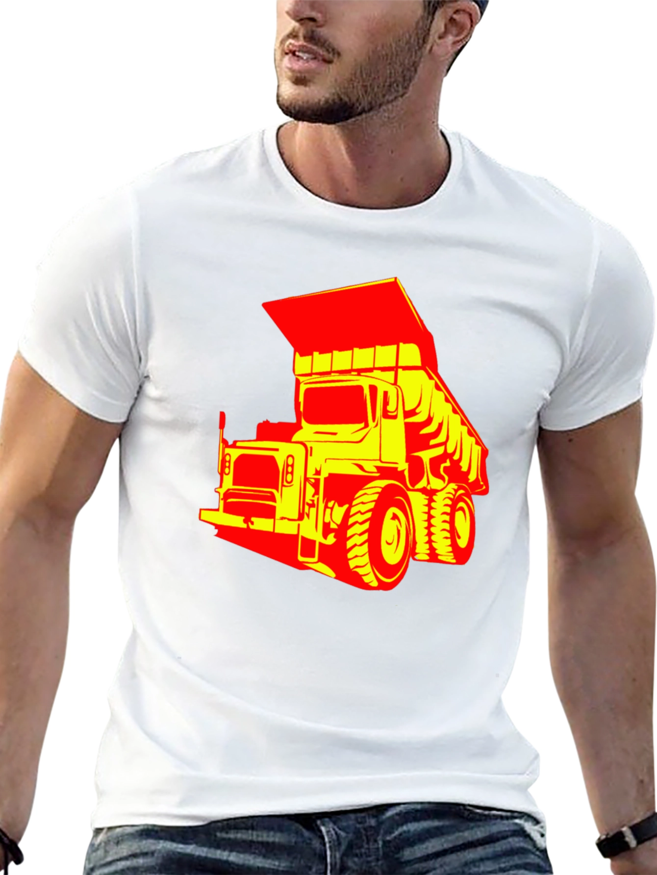 Bold Graphic Tee - Dump Truck Design