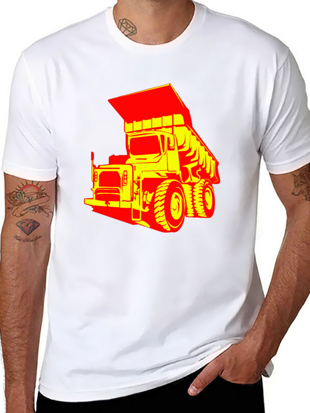 Bold Graphic Tee - Dump Truck Design