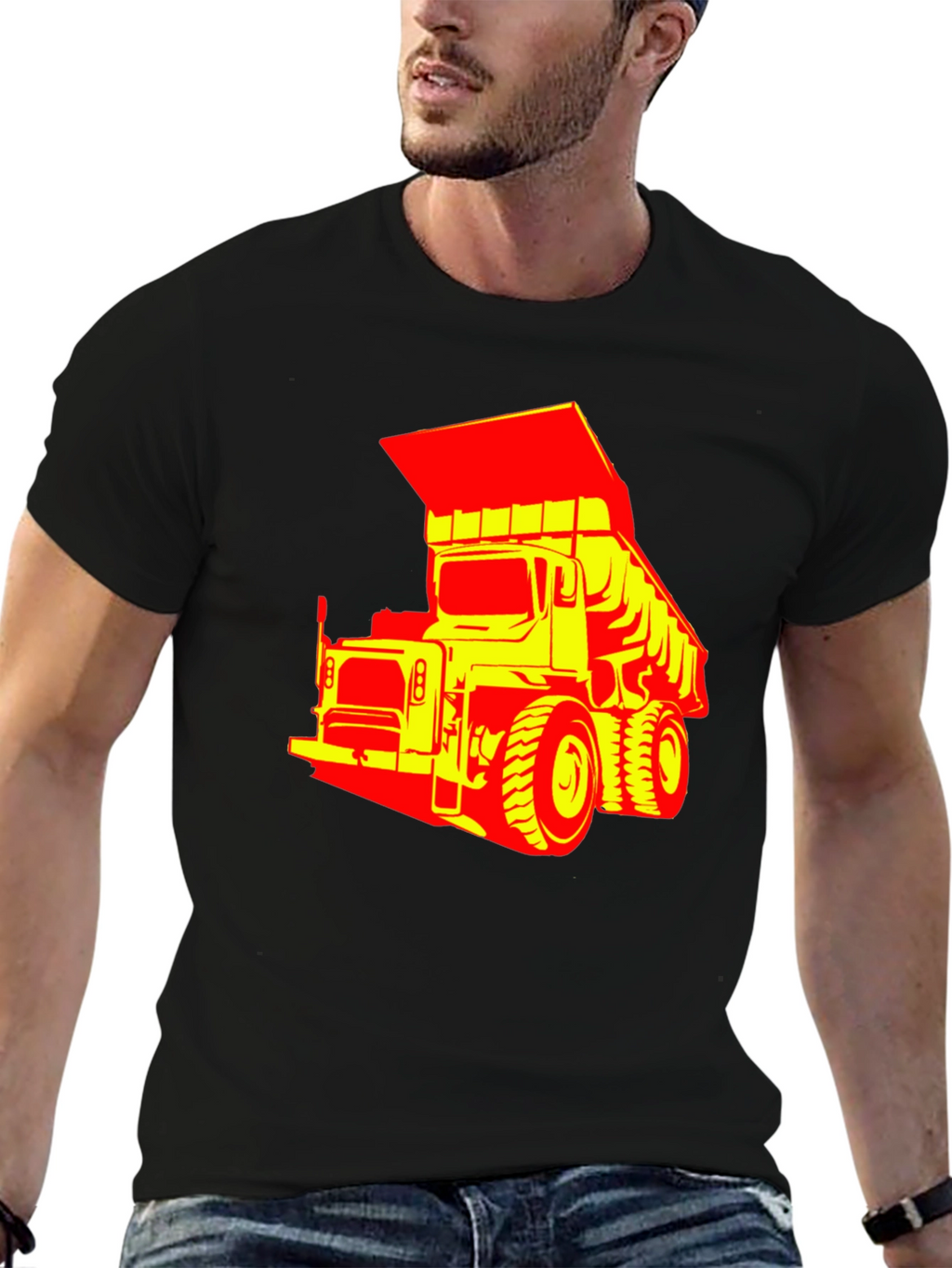 Bold Graphic Tee - Dump Truck Design