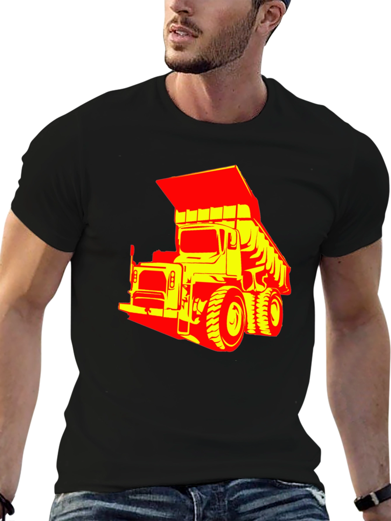 Bold Graphic Tee - Dump Truck Design