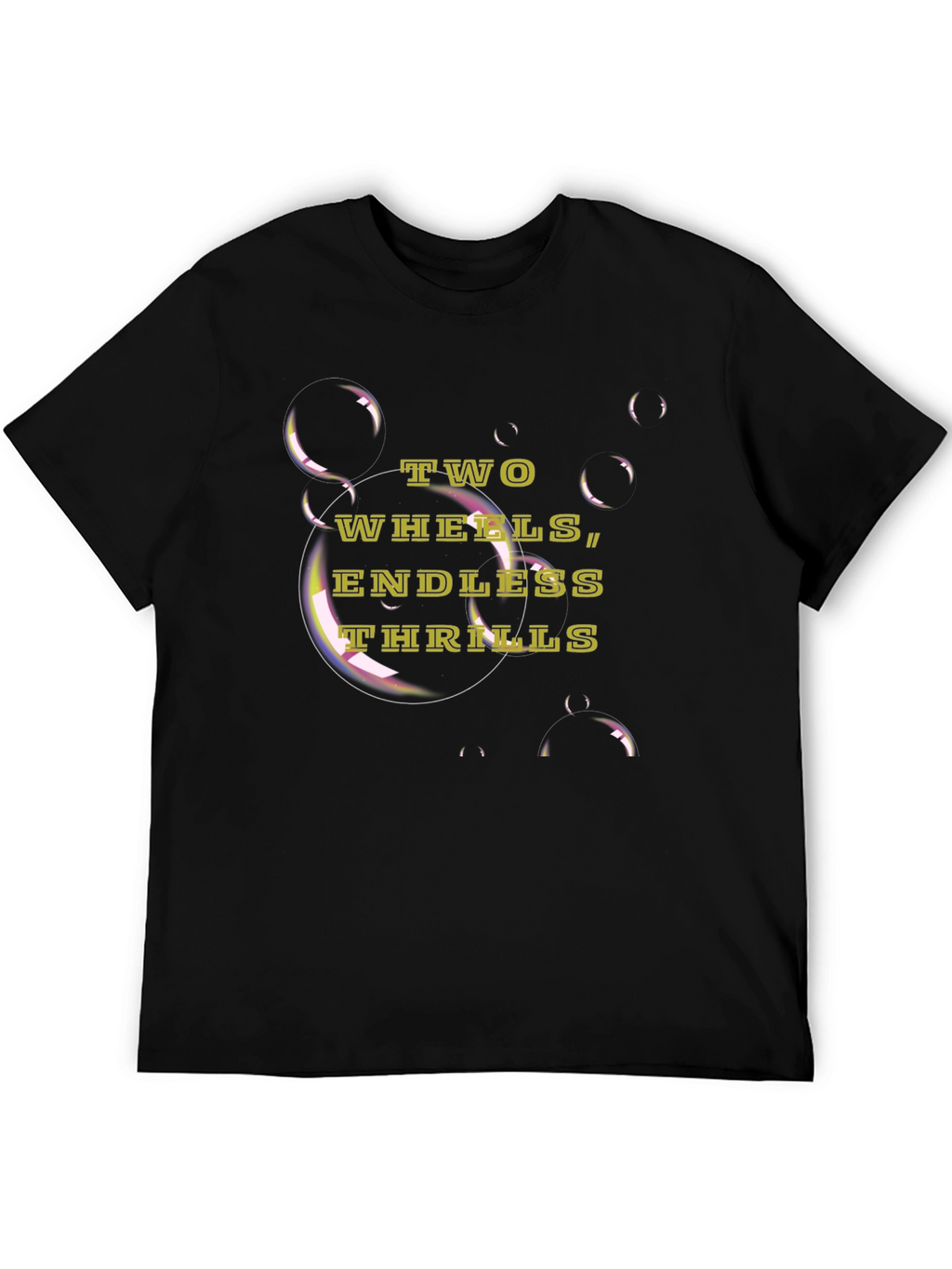 Two Wheels Endless Thrills Black T-Shirt