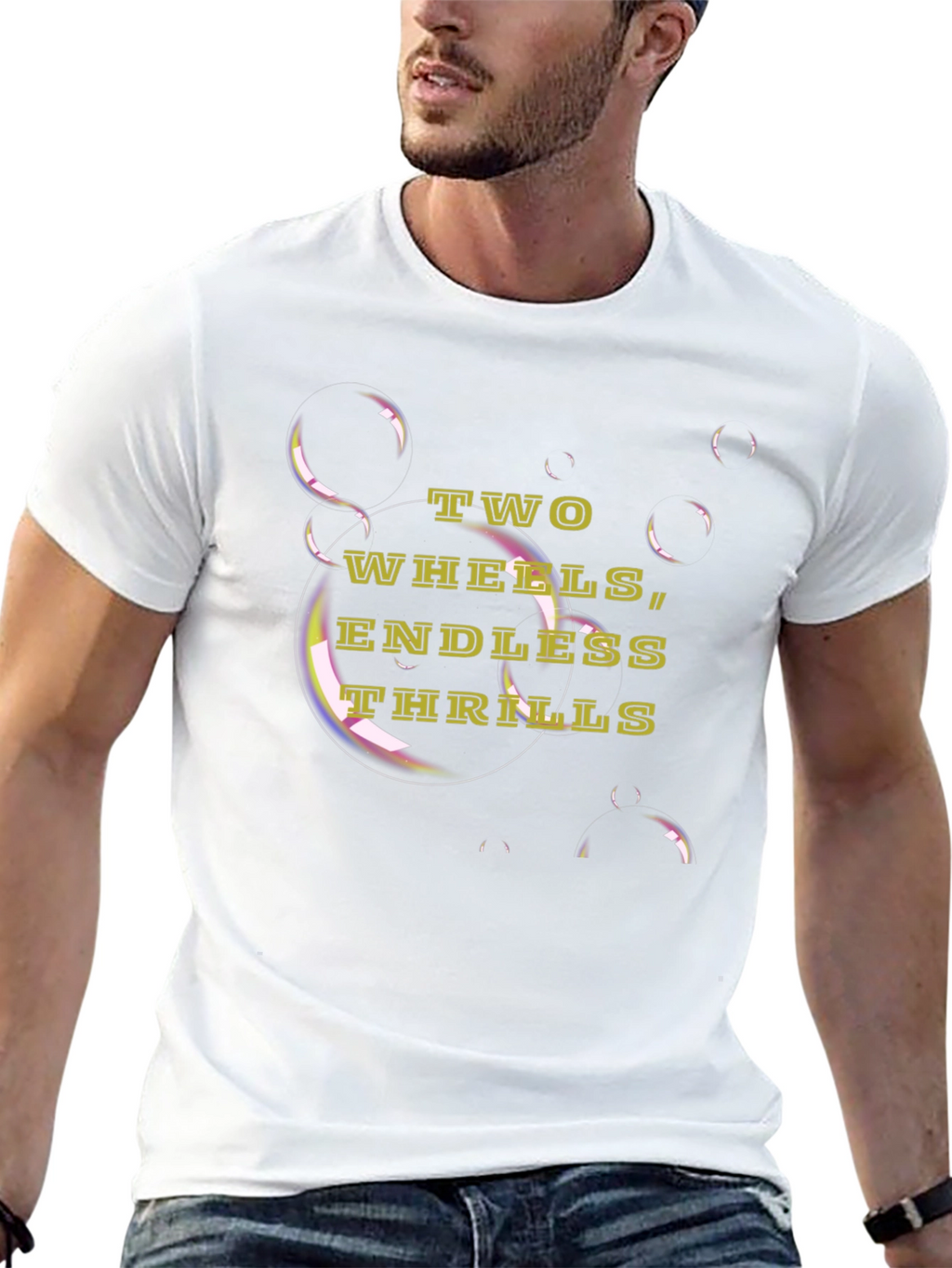 Two Wheels Endless Thrills Black T-Shirt