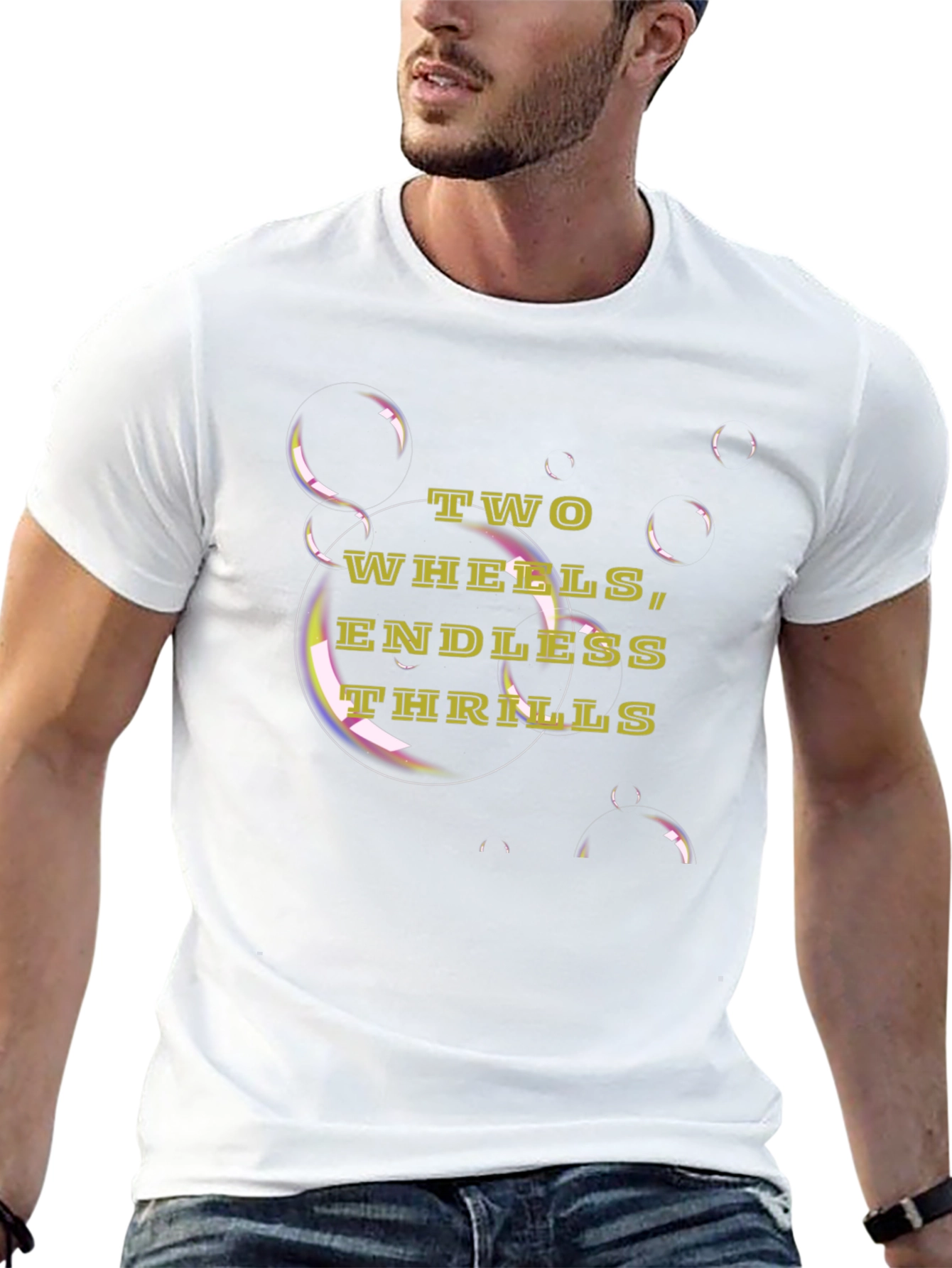 Two Wheels Endless Thrills Black T-Shirt