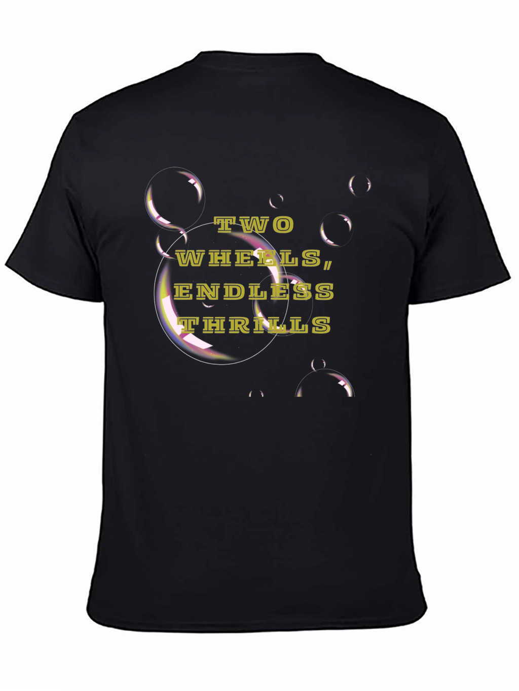 Two Wheels Endless Thrills Black T-Shirt