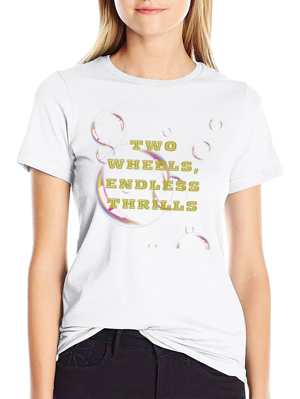 Two Wheels Endless Thrills Black T-Shirt