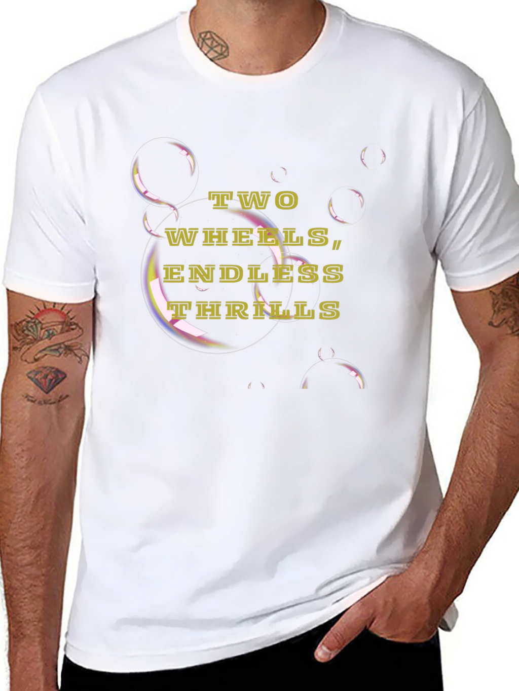 Two Wheels Endless Thrills Black T-Shirt