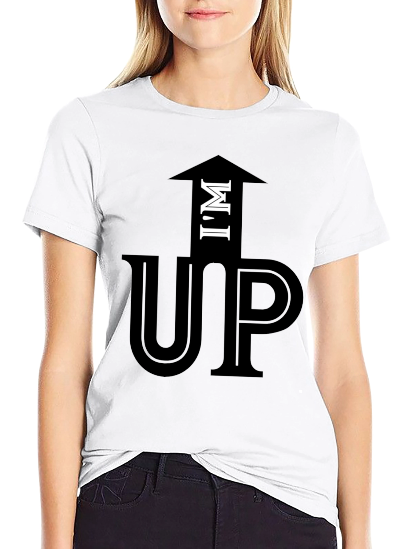 Im Up Funny Graphic T-Shirt Casual Cotton Tee