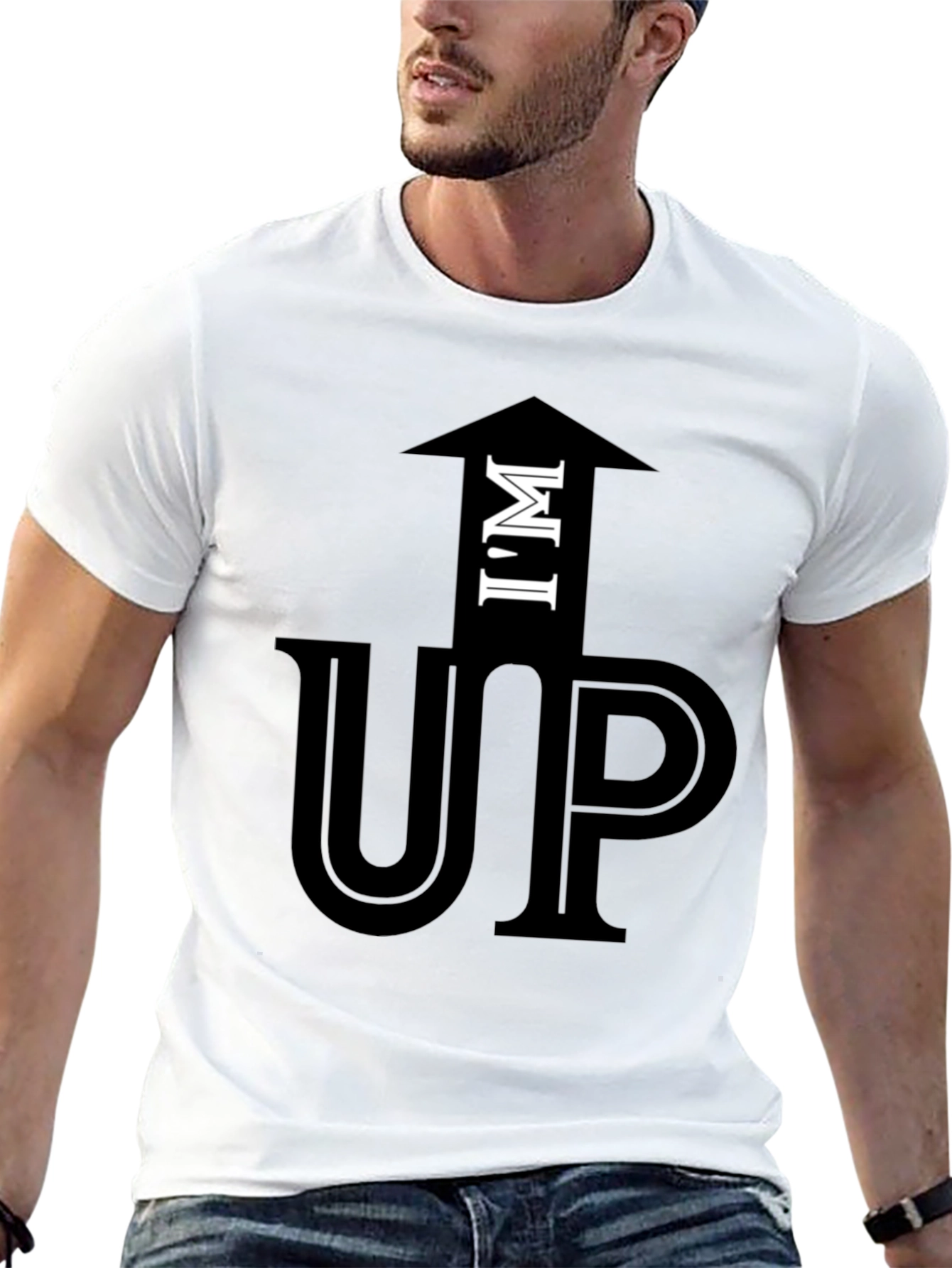 Im Up Funny Graphic T-Shirt Casual Cotton Tee
