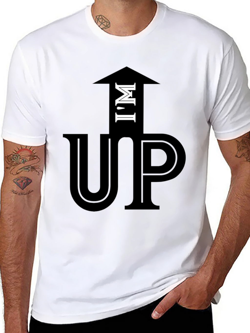 Im Up Funny Graphic T-Shirt Casual Cotton Tee