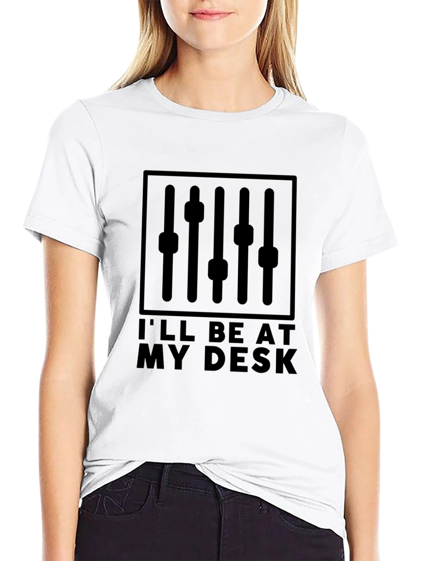 Ill Be At My Desk DJ Mixer Graphic T-Shirt