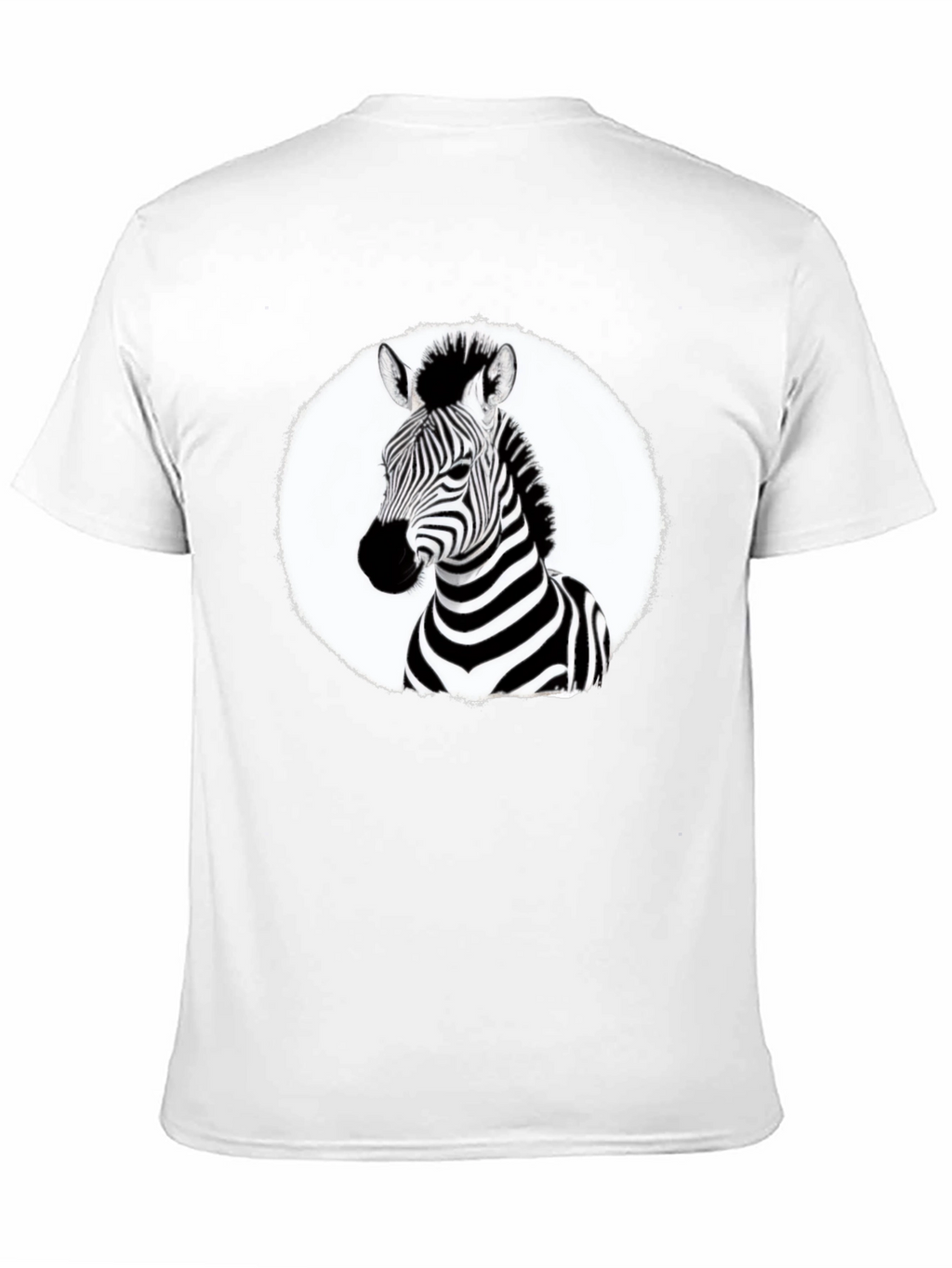Zebra Graphic Tee - Black Crew Neck T-Shirt