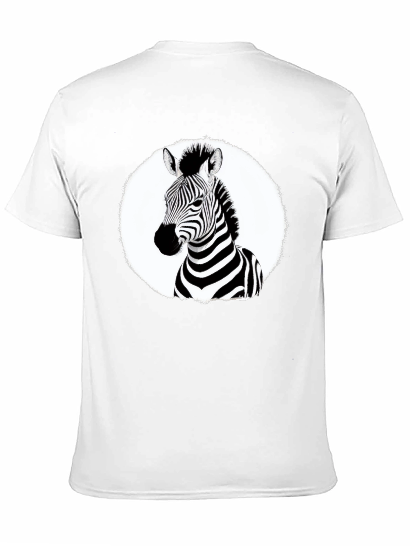 Zebra Graphic Tee - Black Crew Neck T-Shirt