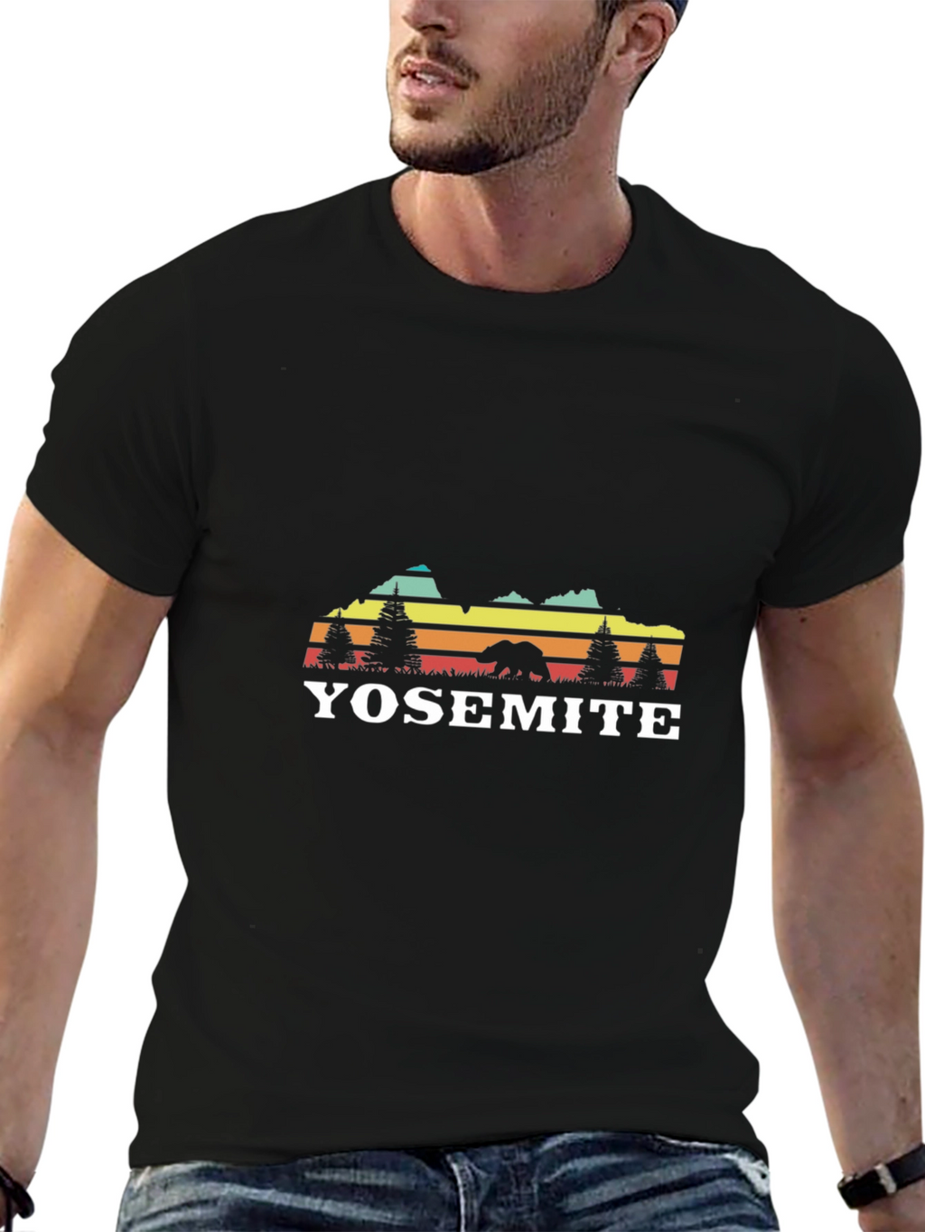 Yosemite Bear Retro Graphic T-Shirt