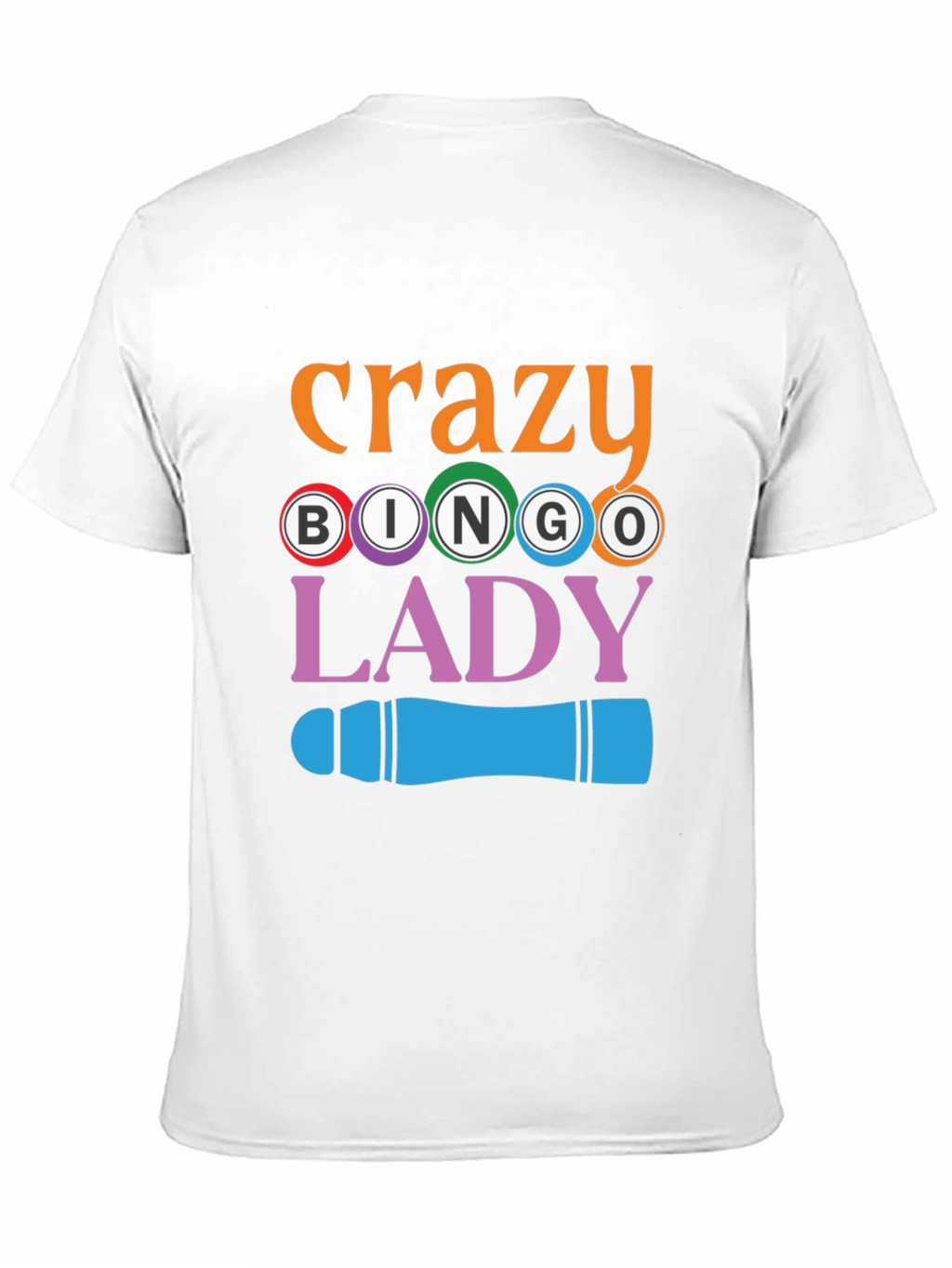Crazy Bingo Lady Graphic T-Shirt