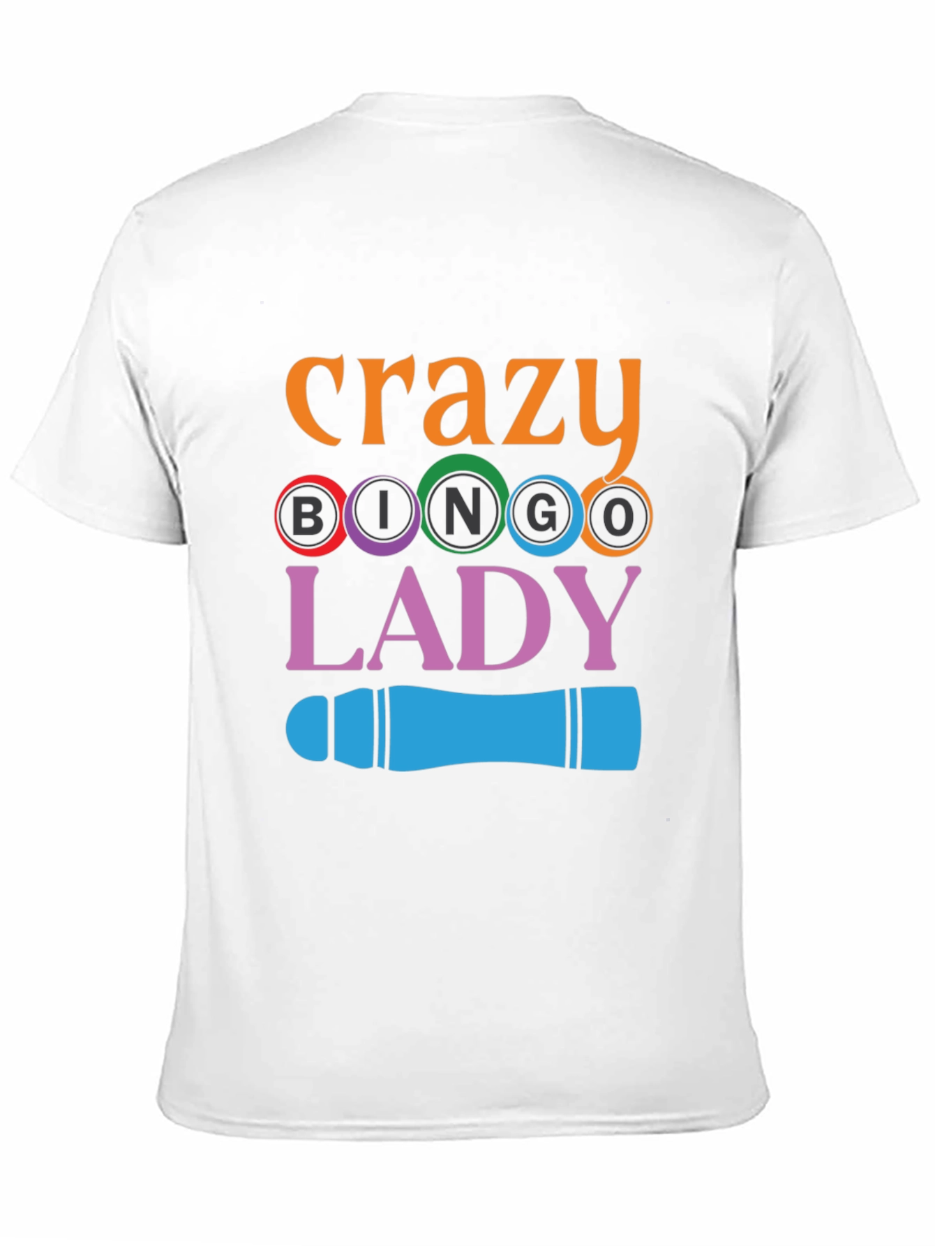 Crazy Bingo Lady Graphic T-Shirt