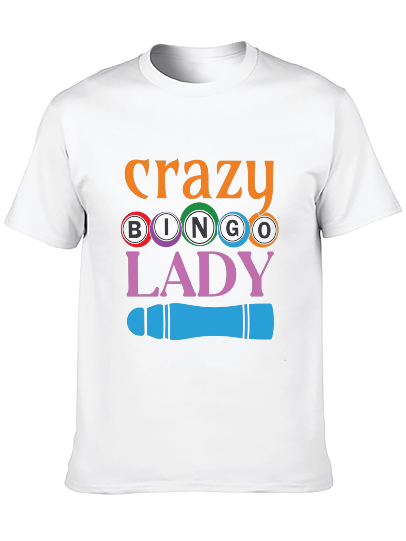 Crazy Bingo Lady Graphic T-Shirt